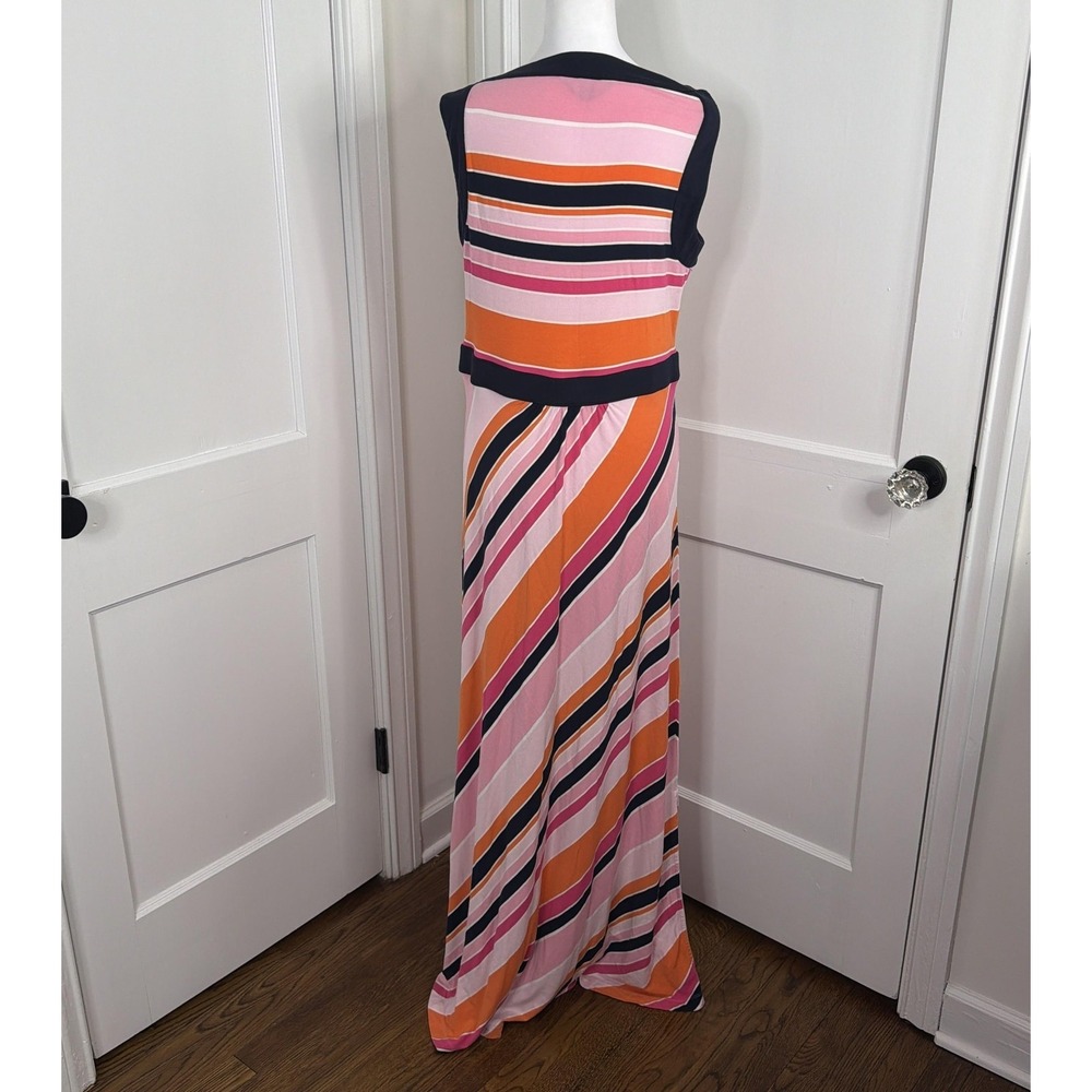 Lands' End Dress Womens Medium Striped Maxi Tank Jersey Summer Travel Casual - Picture 2 of 11